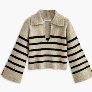 Oversized Striped Pullover Sweater